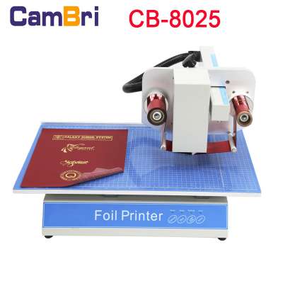 CB-8025 flat bed no plate digital gold hot foil printer